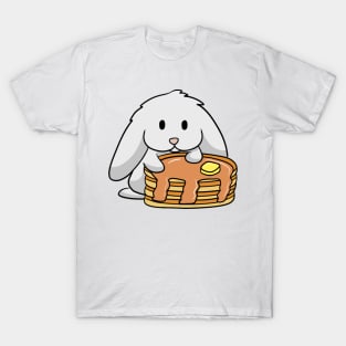 Cute Bunny Pancakes White T-Shirt